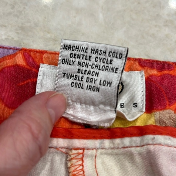 Talbots Tropical Print Culottes | Multicolor | Size 6 - Picture 7 of 10